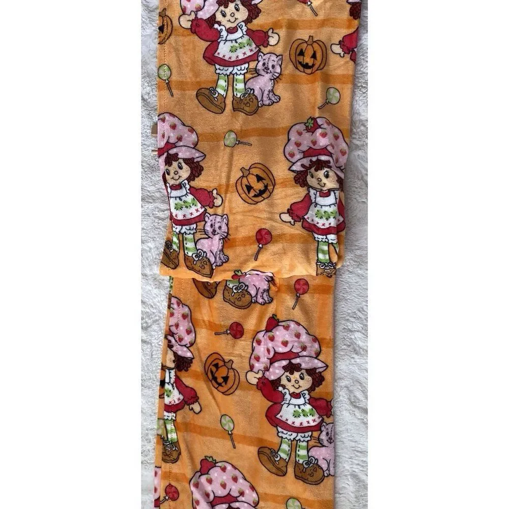 Strawberry Shortcake Orange Halloween Pumpkin Plush Throw Blanket‎ 50 X 70” NEW